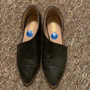 Black slip on dress shoes